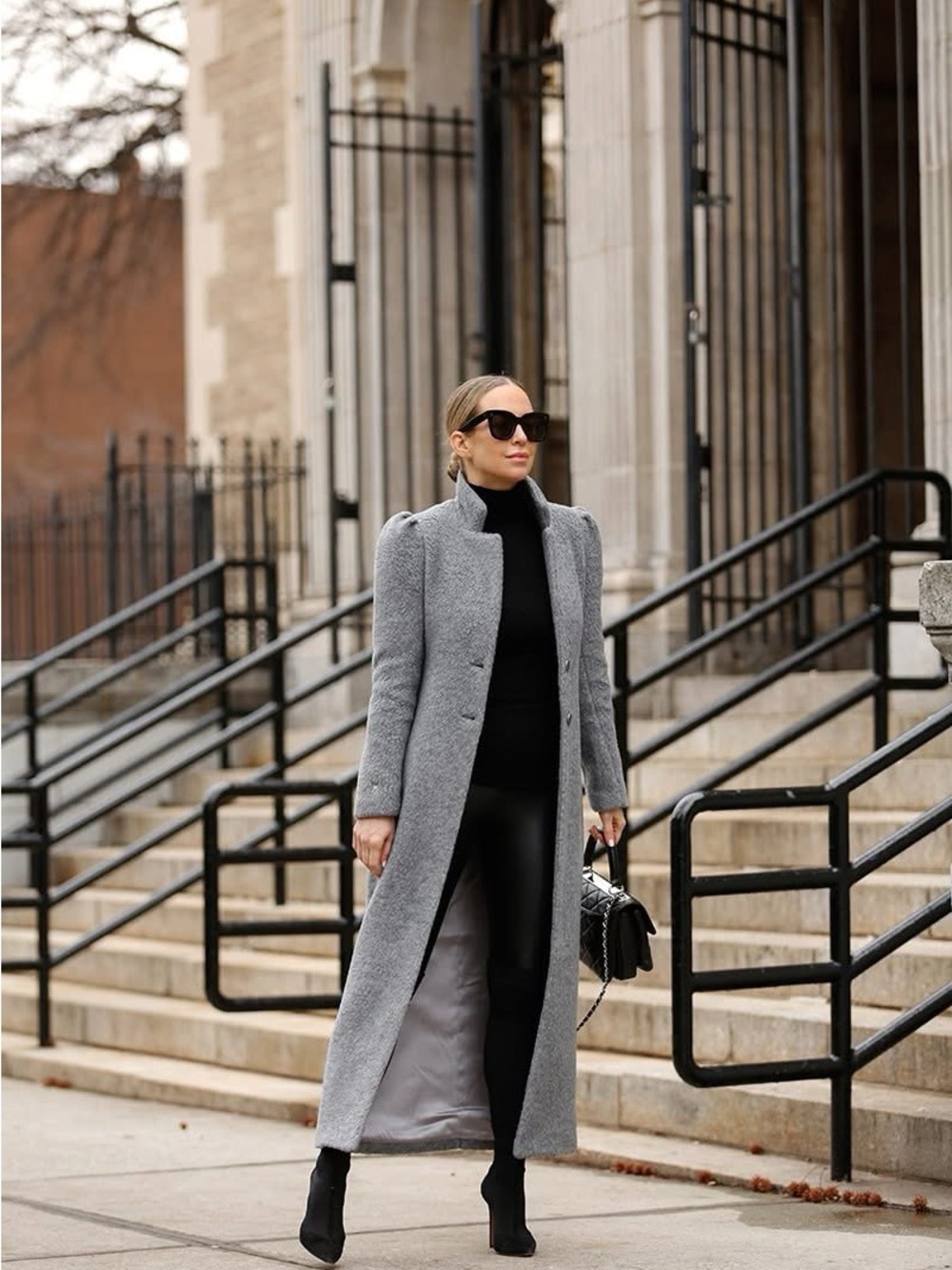 Dudley Stephens Grey Long Teddy Jacket Coat